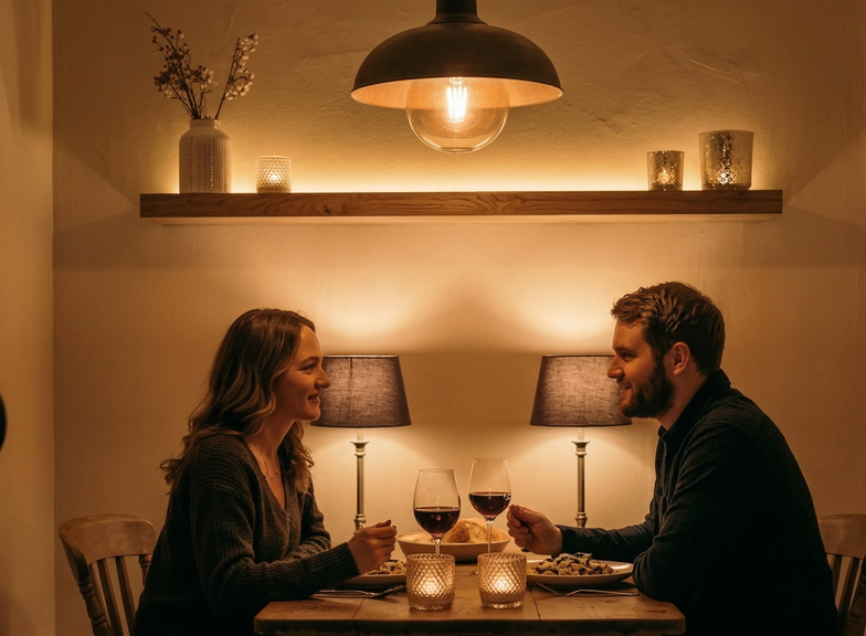 Ljuset som för oss närmare: Praktiska sätt att skapa en intim atmosfär i sovrummet och vardagsrummet.
