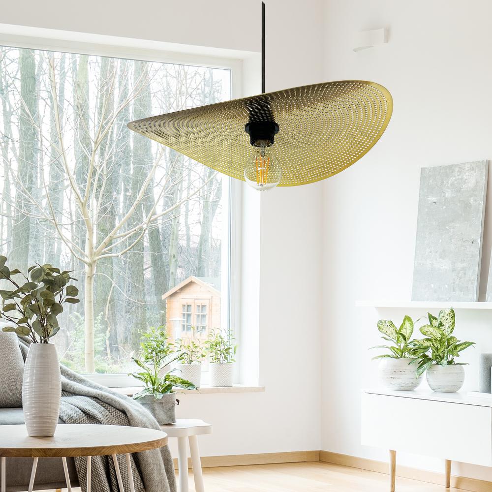 TAKLAMPA HÄNGENDE APP1470-1CP svart/gammalguld
