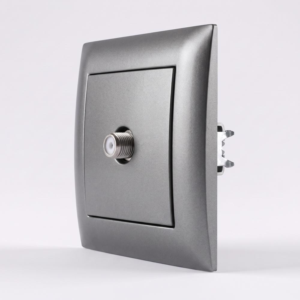 Antenas Kontaktligzda ar Rāmi OSTE JNH012-A GREY
