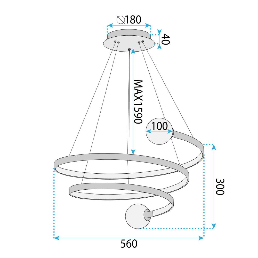 LED-pendellampa LHJ029-CP SVART