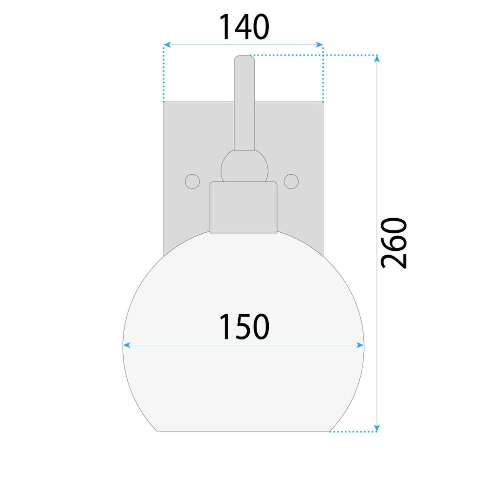 Vägglampa black gold APP1580-1W
