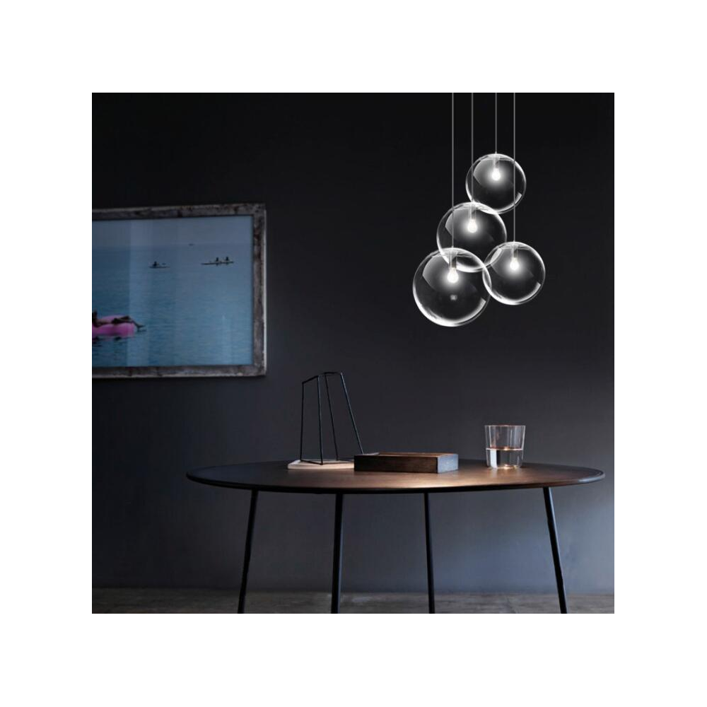 Taklampa hängande glas Lassi 20 cm APP306-1CP Svart