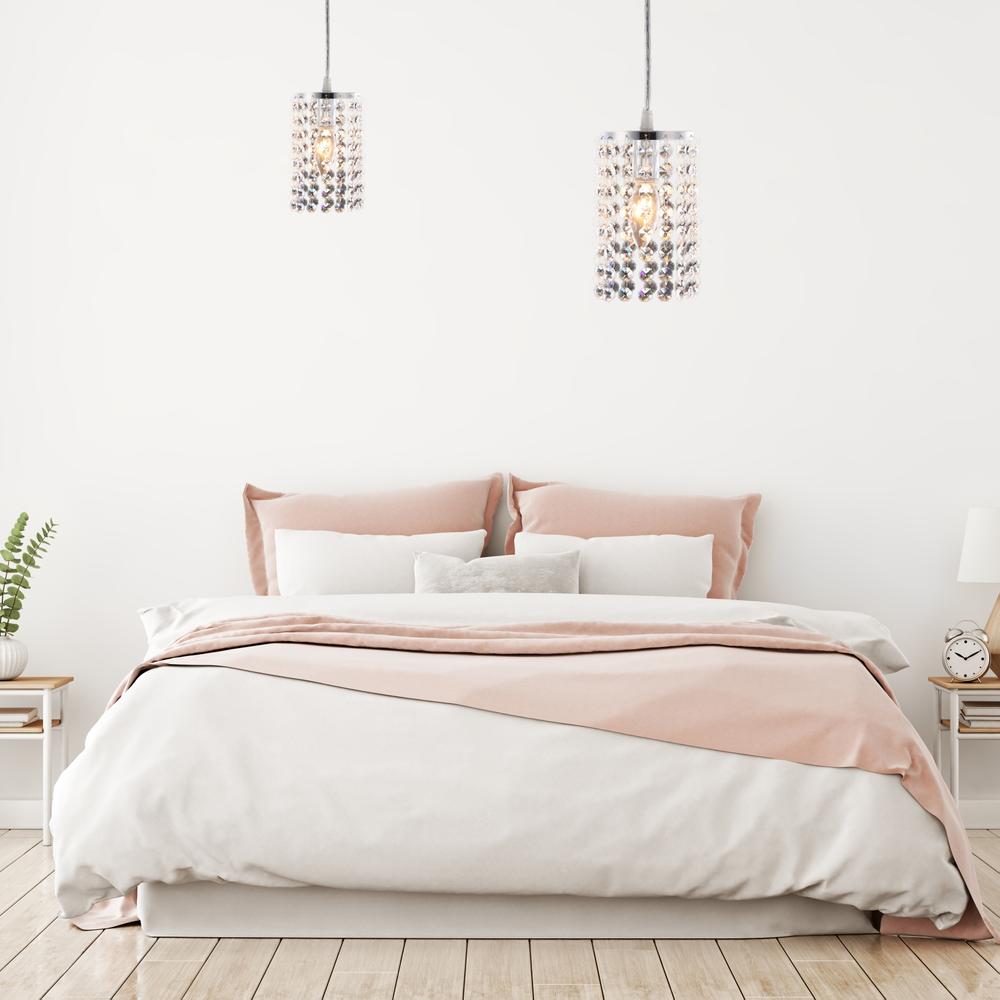 Taklampa Kristall APP730-1CP Silver