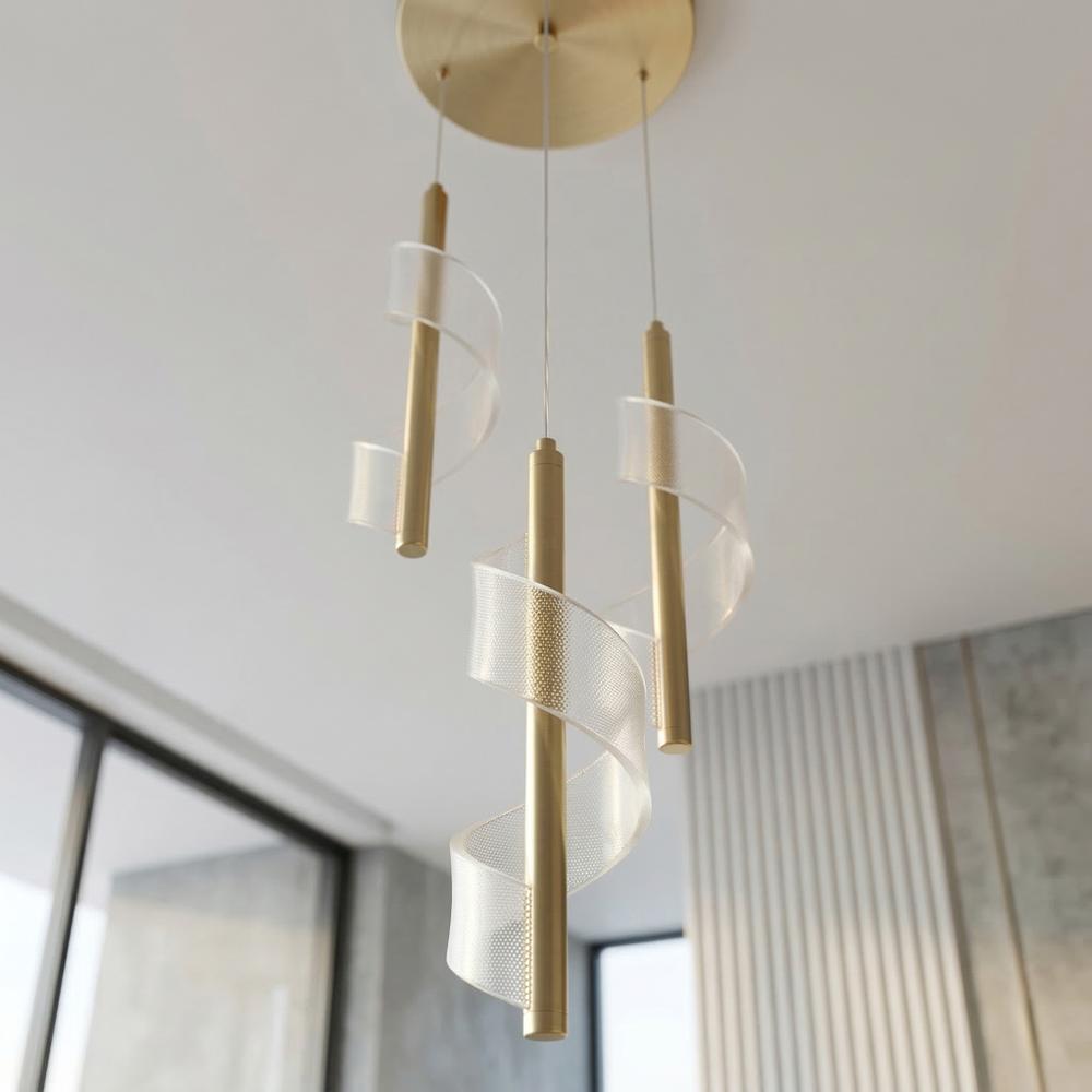 TAKLAMPA HÄNGANDE LED G178-3CP GULD