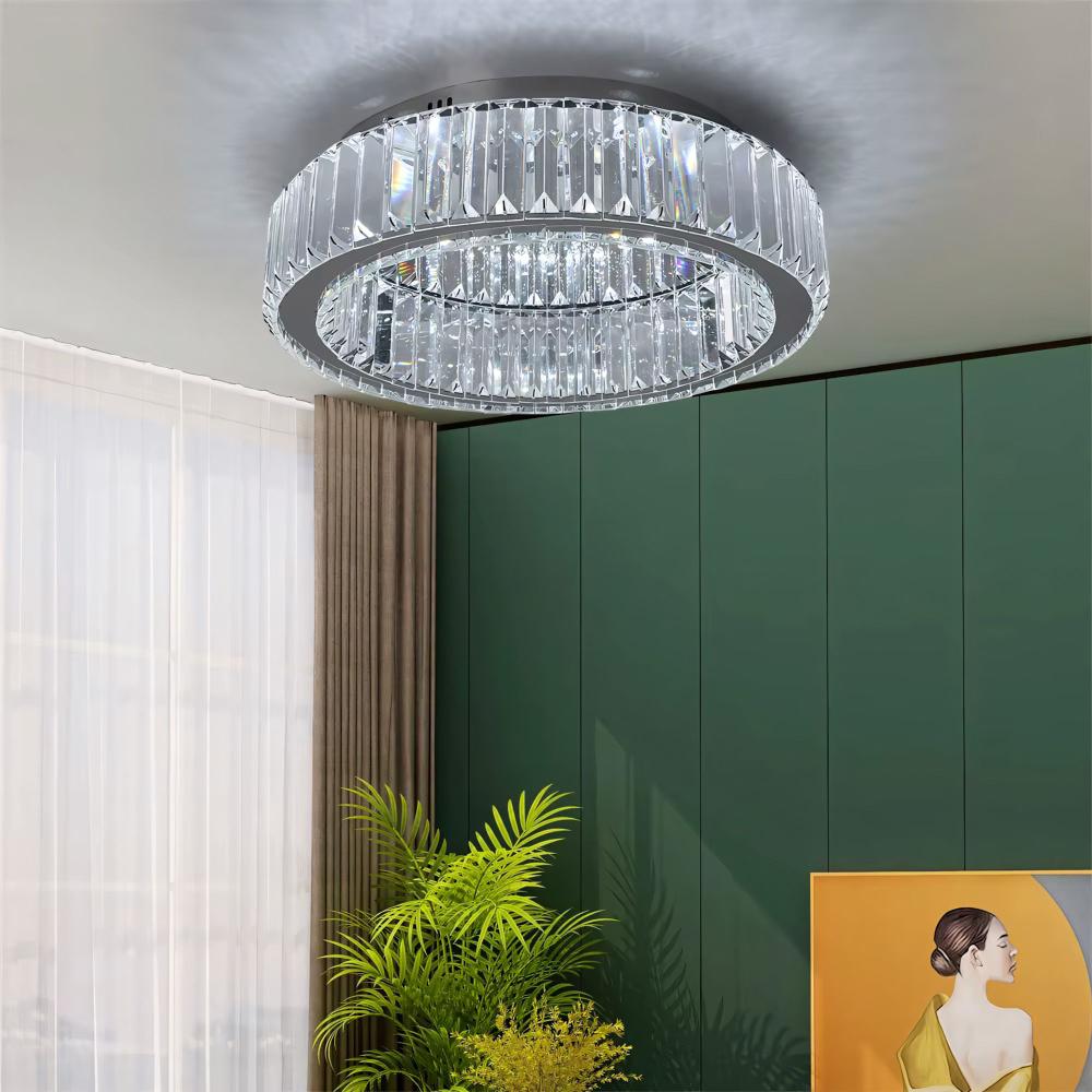 KRYSSTALLAMPA PLAFOND APP1744-C 50 cm KROM