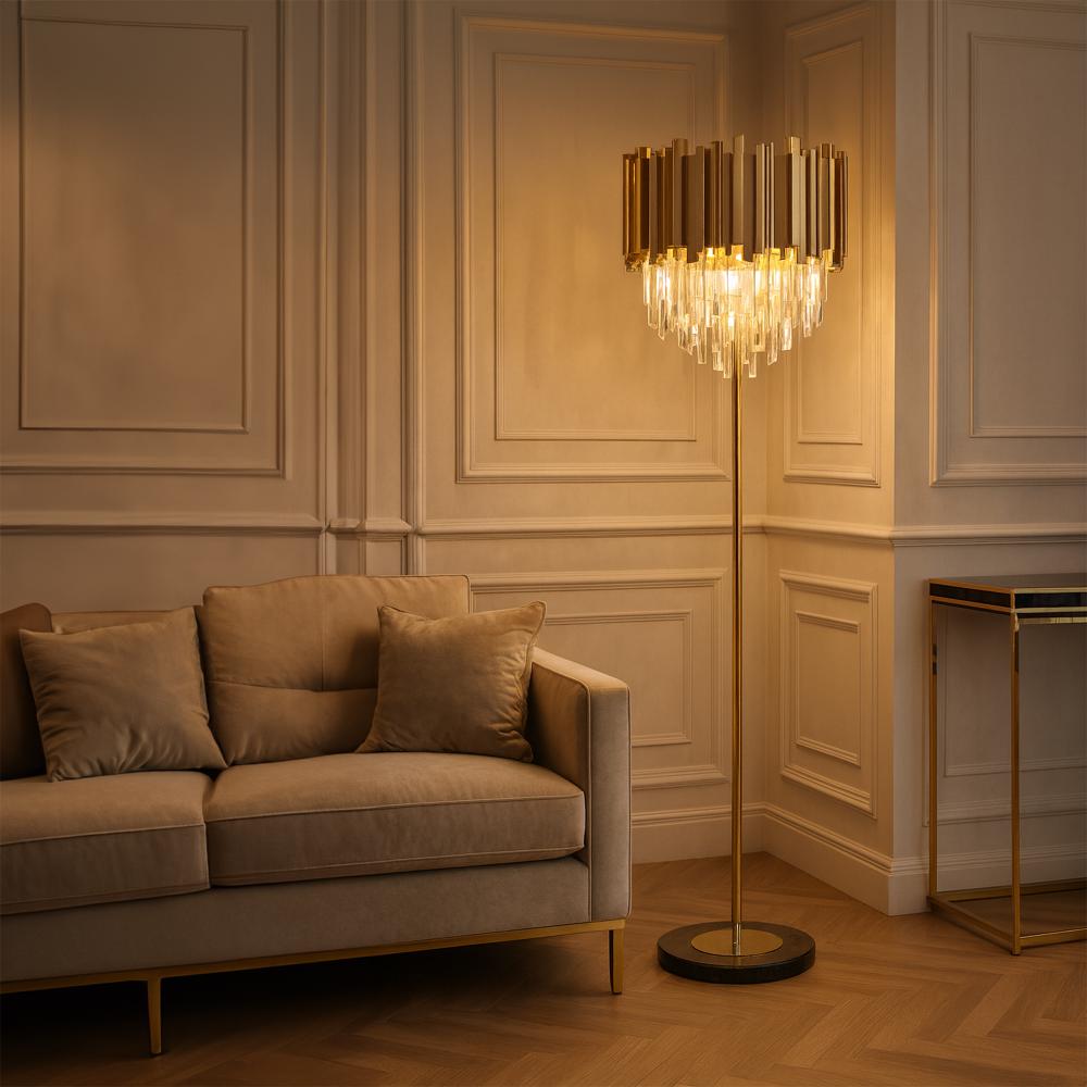 Golvlampa APP1717-3F Guld