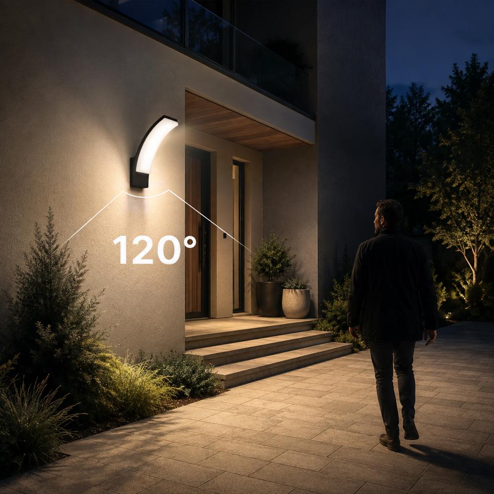 Facade LED wall lamp JNH032-G Black