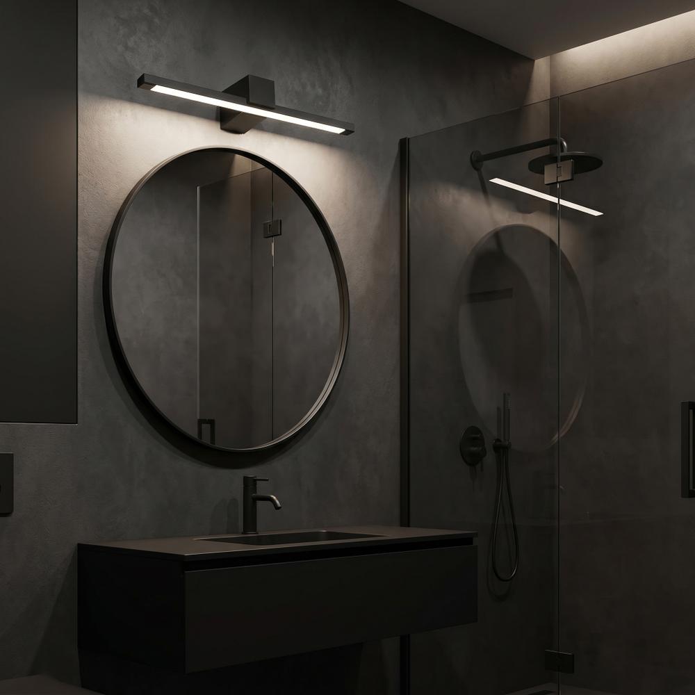 Badrum vägg LED-lampa SWE050-1W 60 cm Black