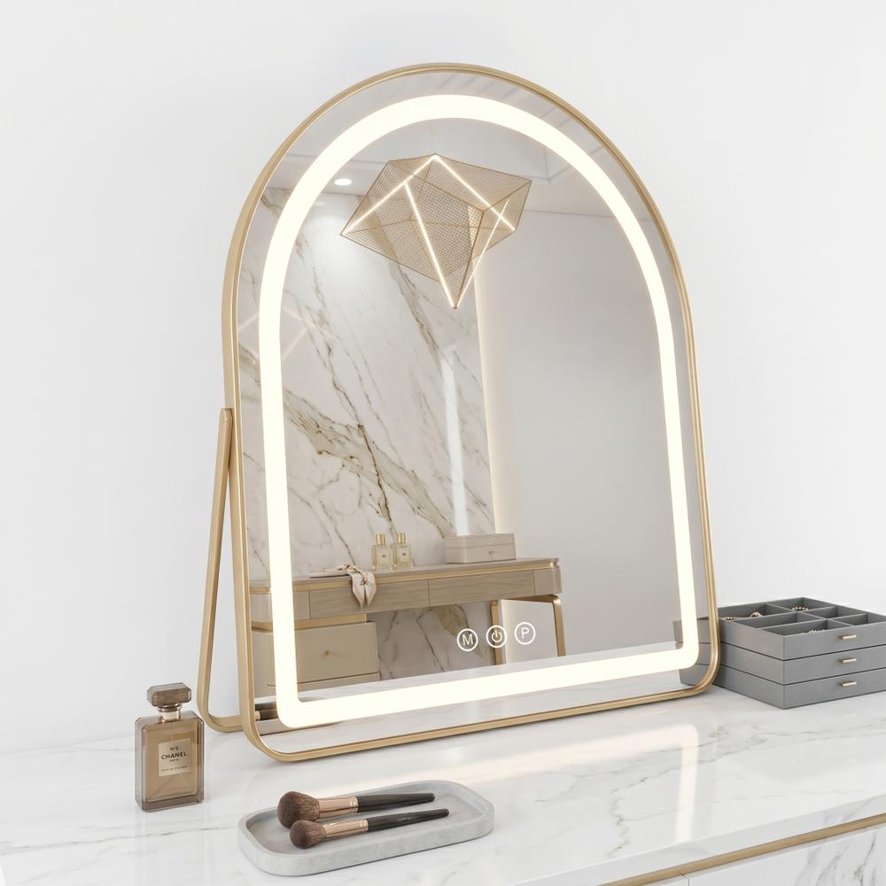 LED-spegel GLAM L.Gold 40x45cm