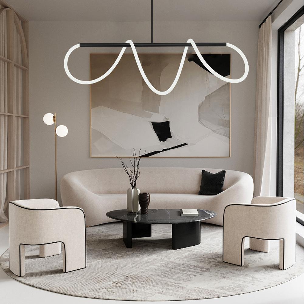 LED-taklampa APP856-CP Long Svart