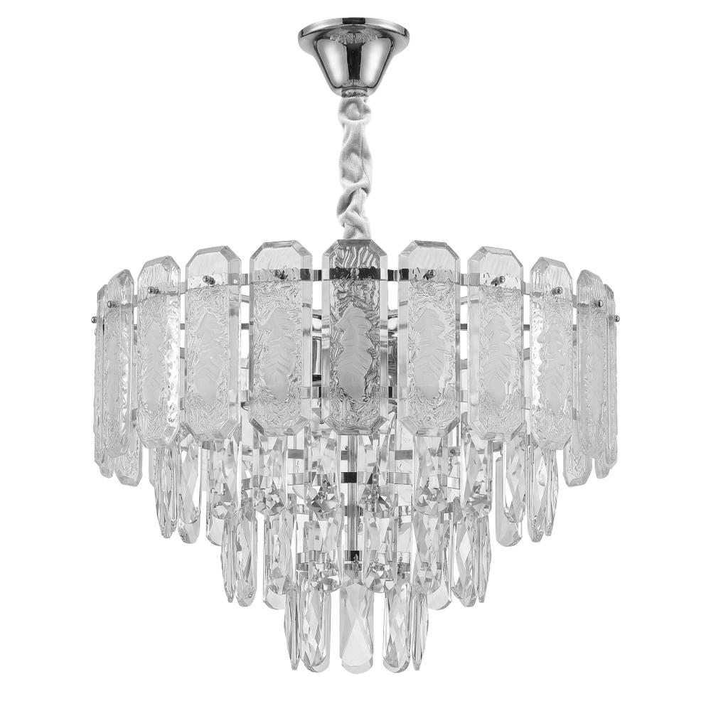 Kristall-pendellampa SWE087-CP 40cm CHROME