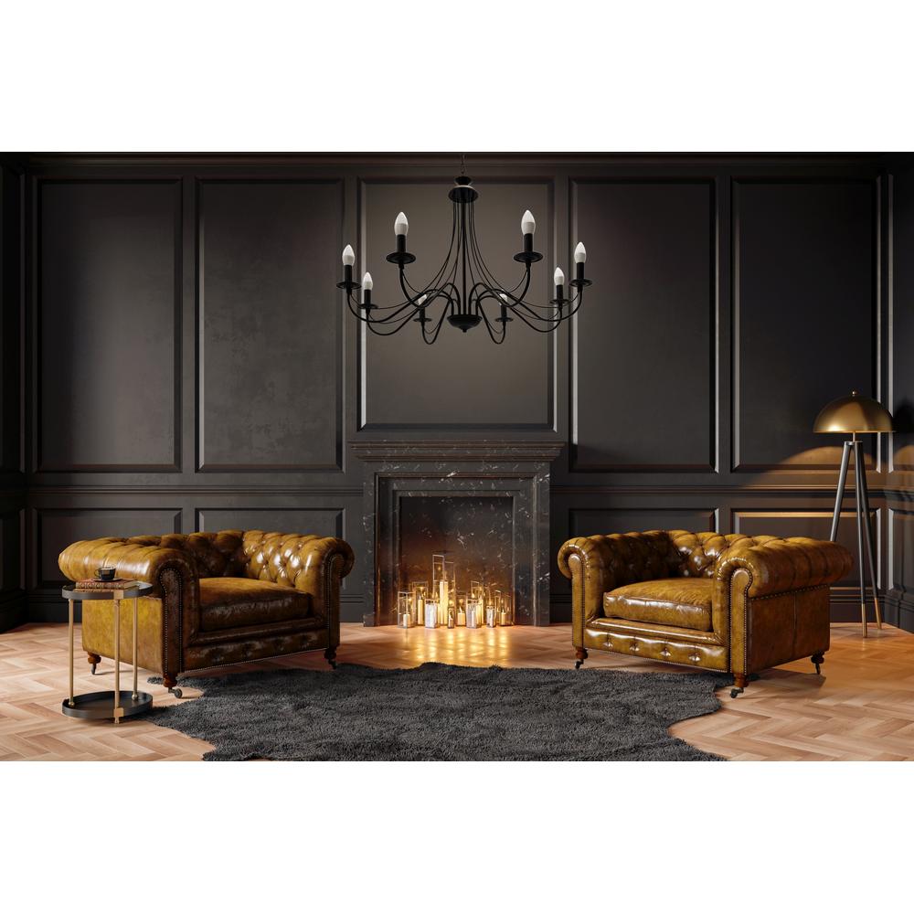 Rustik Takpendel Lampa APP648-8CP Svart
