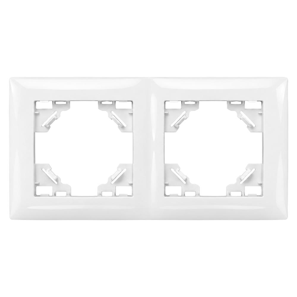 Marco doble para enchufes OSTE JNH014-2F White