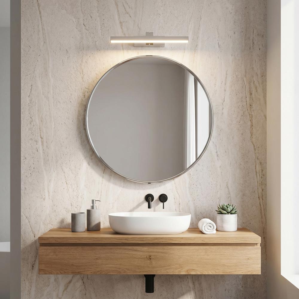 Badrum vägg LED-lampa SWE001-1W 43cm CHROME