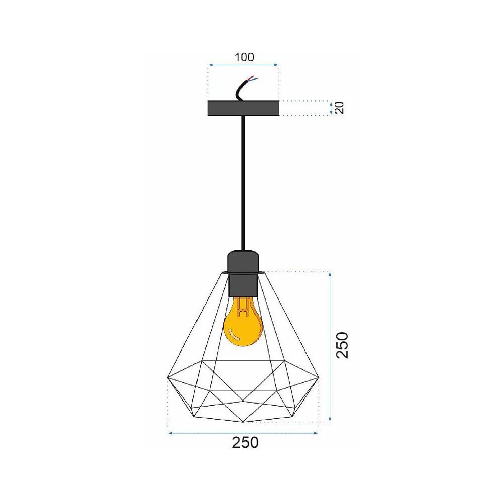 Lampe Géométrique Corde APP678-1CP