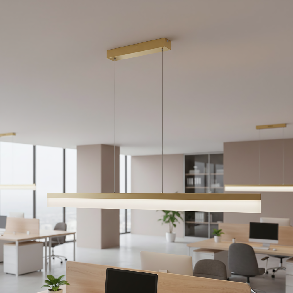 Hängande LED-lampa APP1694-CP 120 cm Borstad Guld