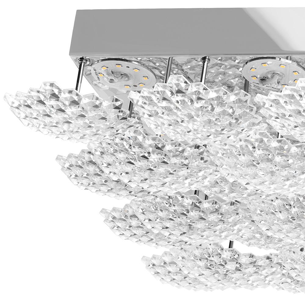 Kronformad LED-kristallplafond MS015-C Krom