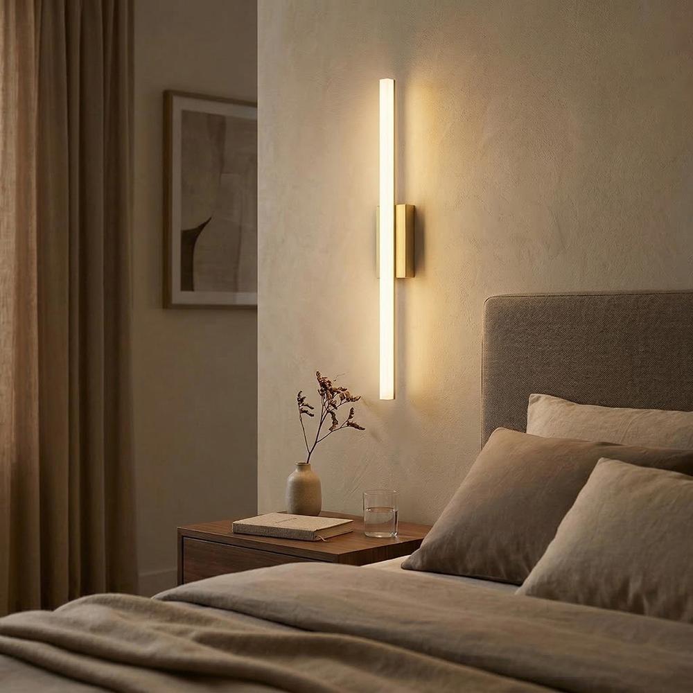 BADRUMSVÄGGLAMPA LED 80CM APP1853-1W BRUSH GOLD
