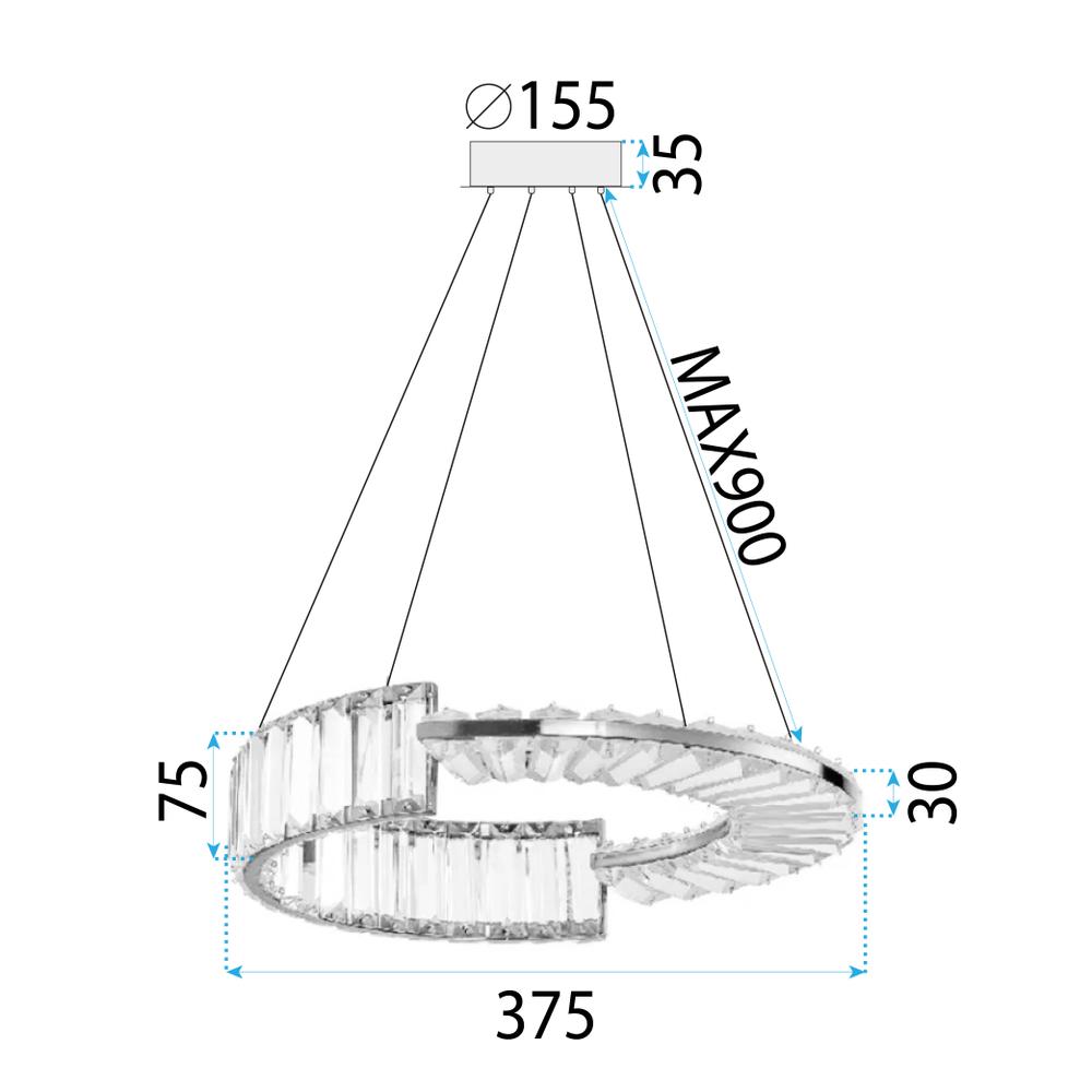 HÄNGLAMPA LED APP1527-CP40 KROM
