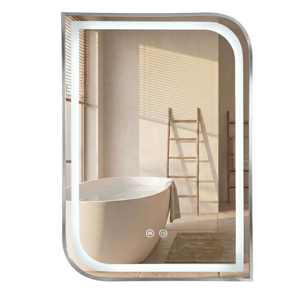 LED-VÄGGSPEGEL ZONE 80x60 BRUSH NICKEL