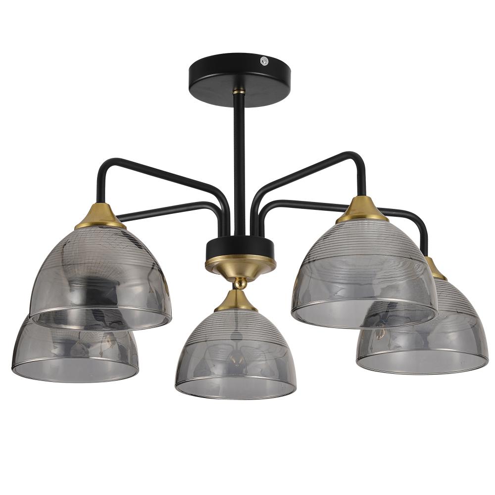 TAKLAMPA HÄNGANDE G085-5C Svart Speglad