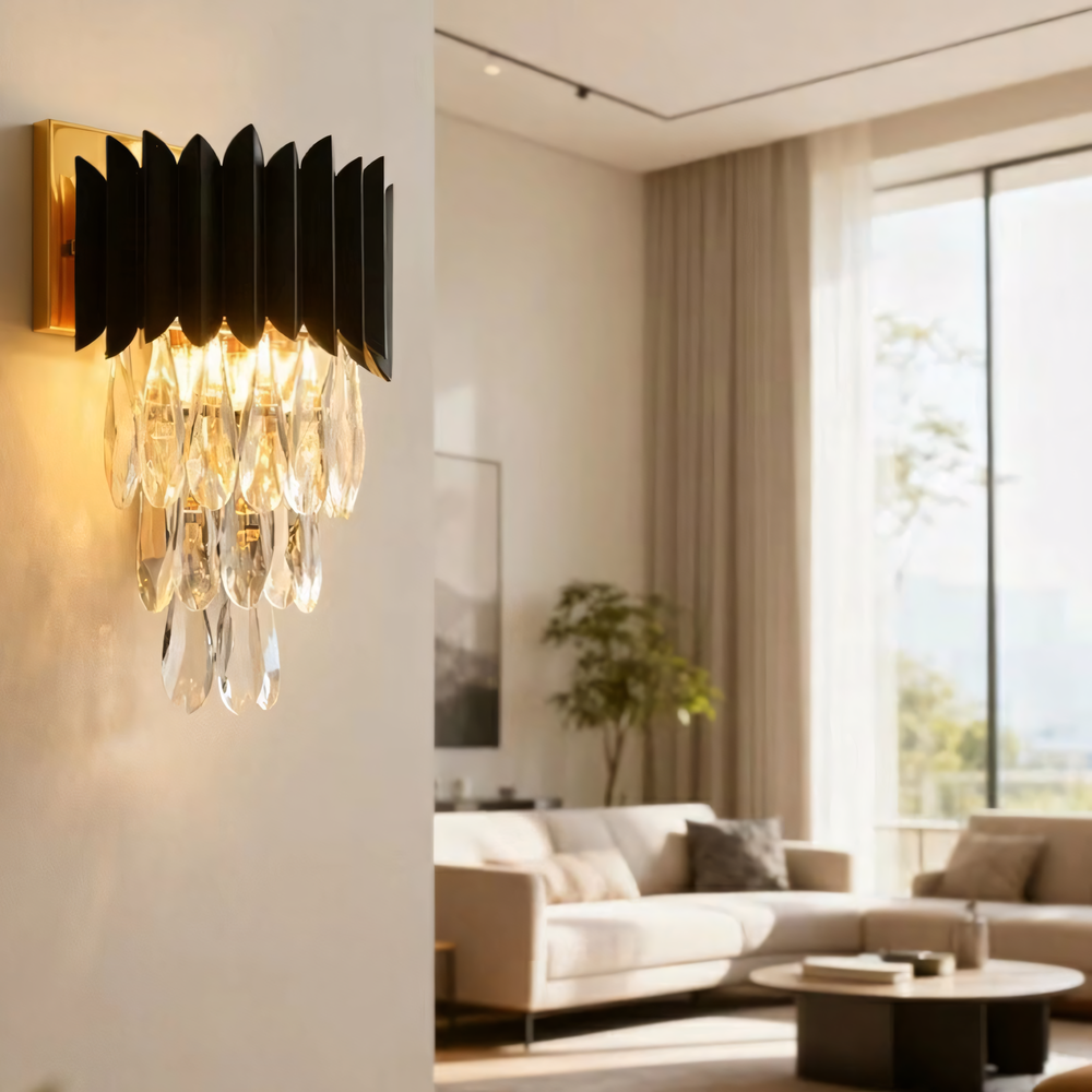 VÄGGLAMPA APP1658-1W Svart