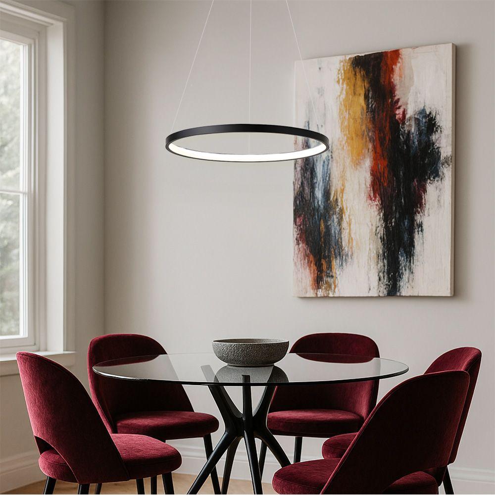 TAKLAMPA HÄNGANDE LHJ012-CP 80cm Svart