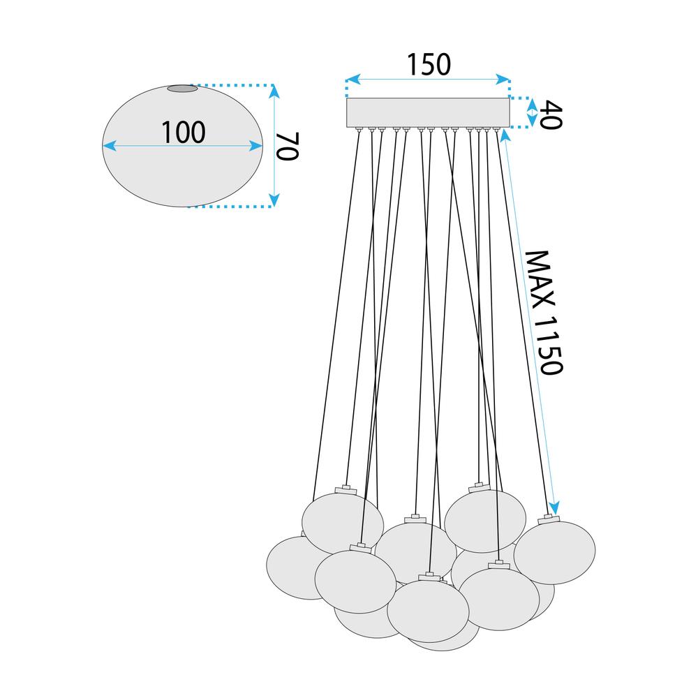 PLAFON MS025-13CP Krom