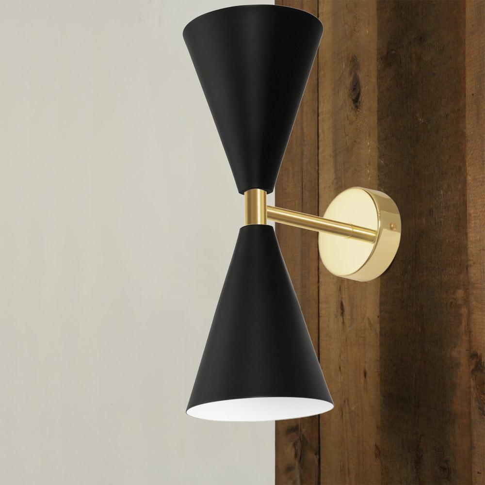 VÄGGLAMPA VÄGGSPIOT APP1140-2W Svart-guld