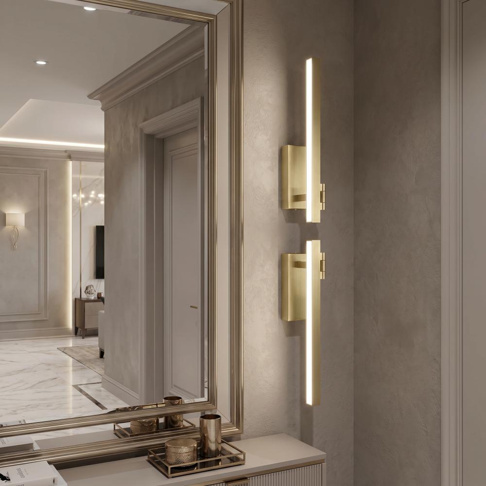 Badrum vägg LED-lampa SWE031-1W 40cm Brush Gold