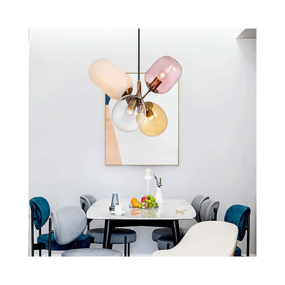 Glaspendellampa för Tak APP436-4C Multicolor