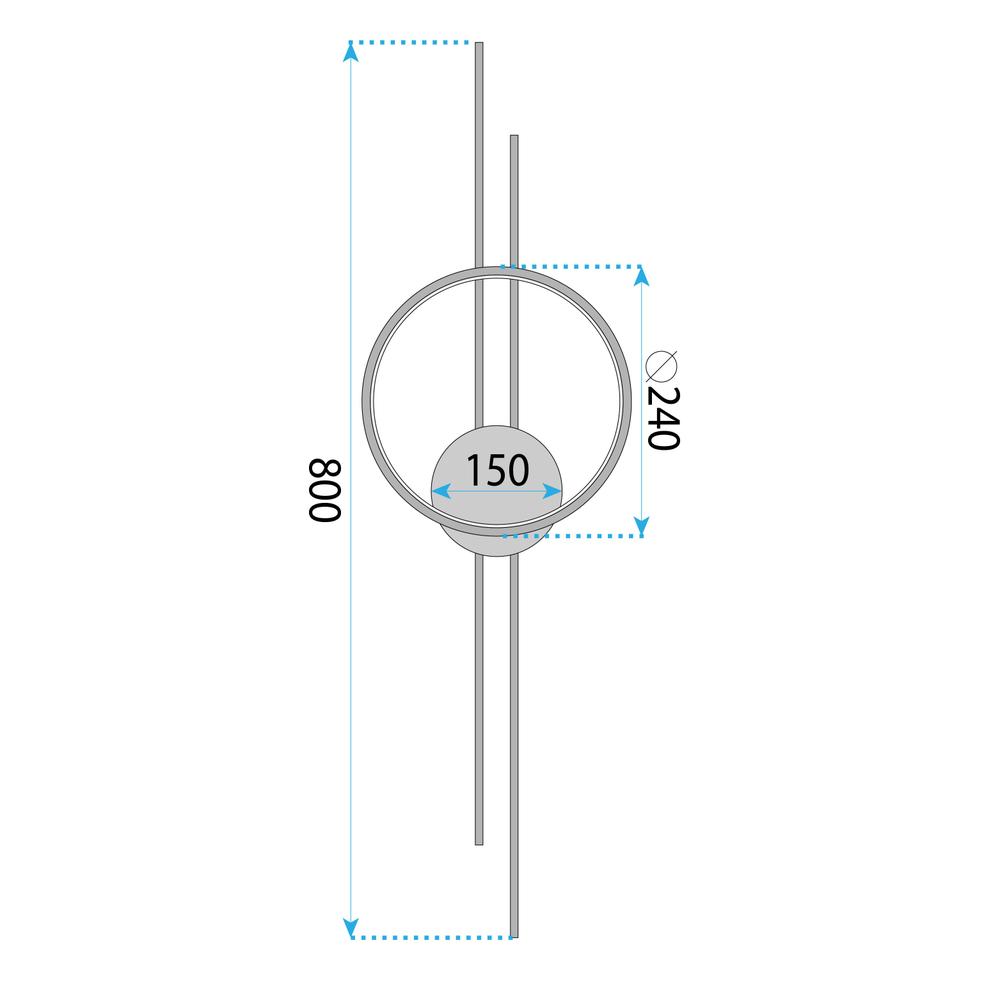 VÄGGLAMPA LED APP1781-W BORSTAD GULD