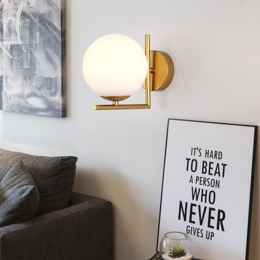 Vägglampa Klot i Glas APP674-1W Guld