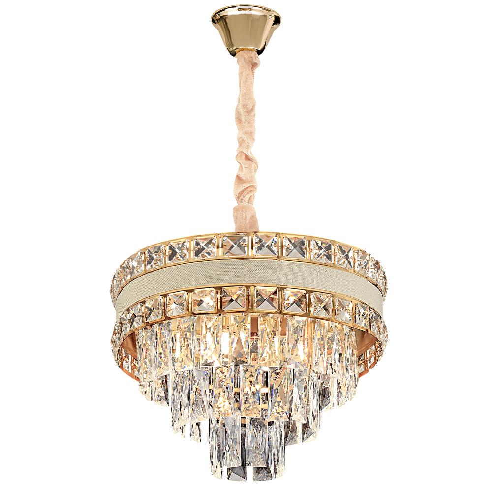Hänglampa med kristaller G047-CP 40CM GULD