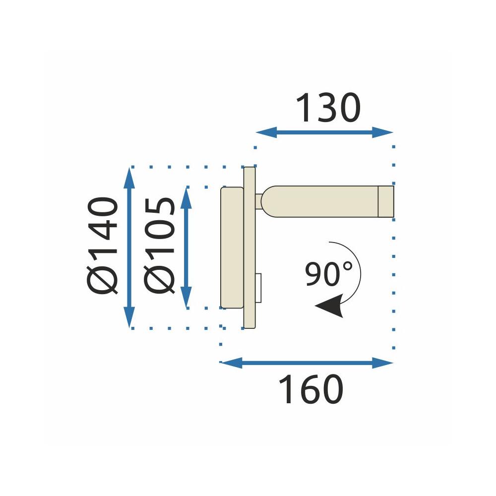 Vägglampa APP1615-1W beige