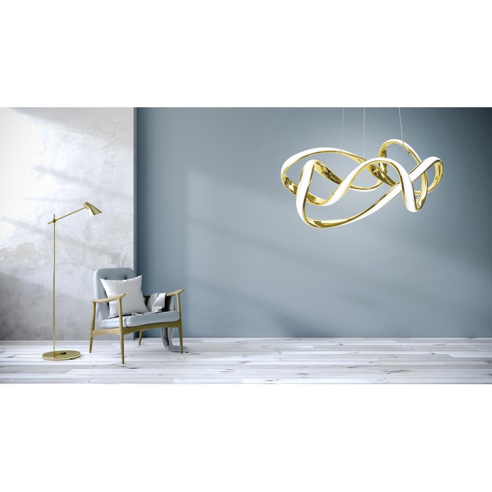 Modern taklamp LED + FJÄRRKONTROLL EVE APP821-CP Guld