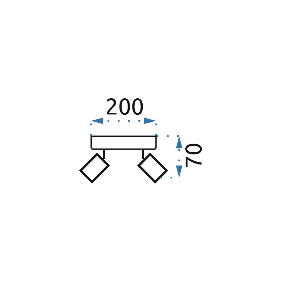 Taklampa Spot Plafond APP695-2C Vit