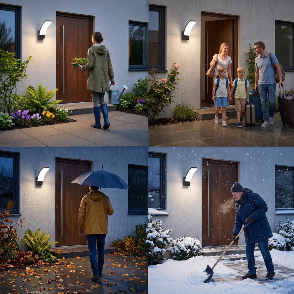 Facade LED wall lamp JNH032-G Black