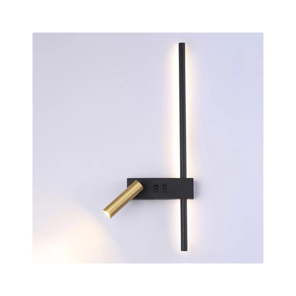 VÄGGLAMPA VÄGGLYKTA APP1439-2-W VÄNSTER BLACK GOLD