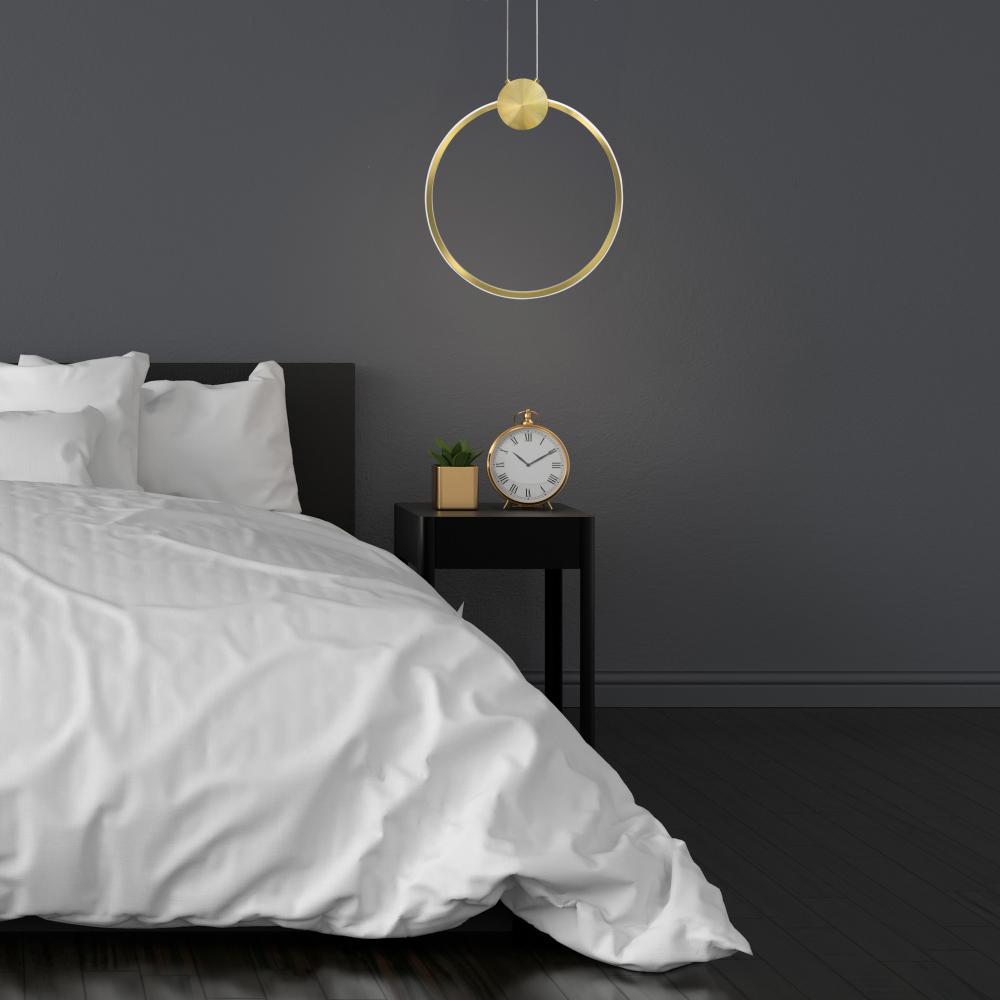 HÄNGANDE LED TAKLAMPA APP1393-CP GULD 30 cm