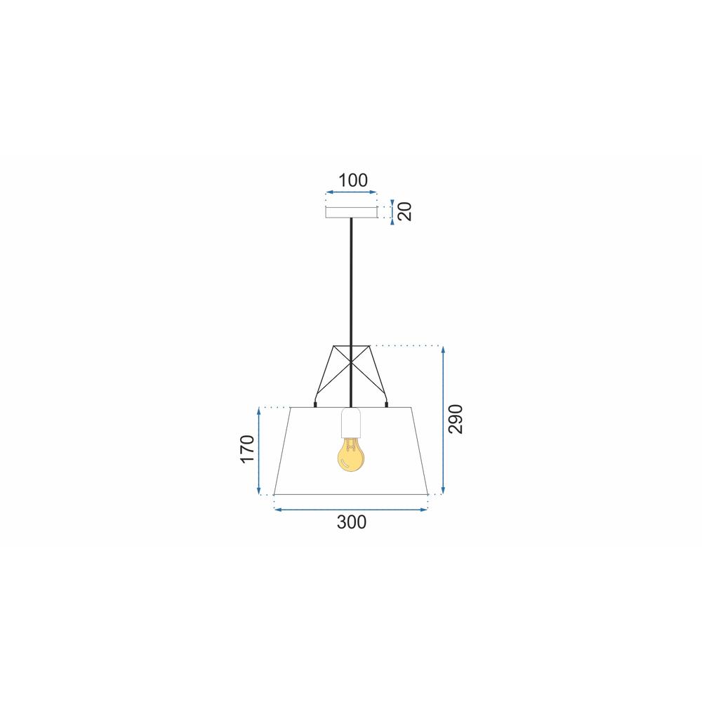 Metallisk takpendel APP422-1CP svart