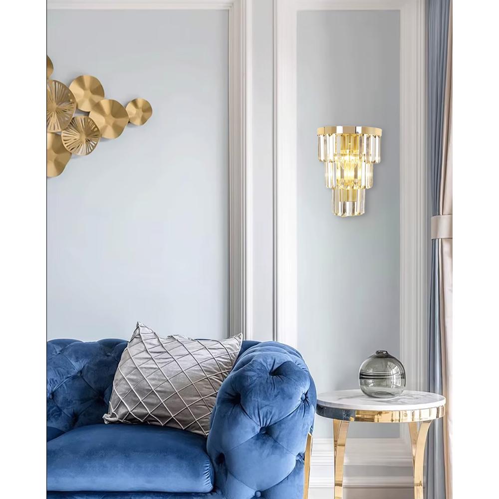 Kristallvägglampa APP1535-1W Guld