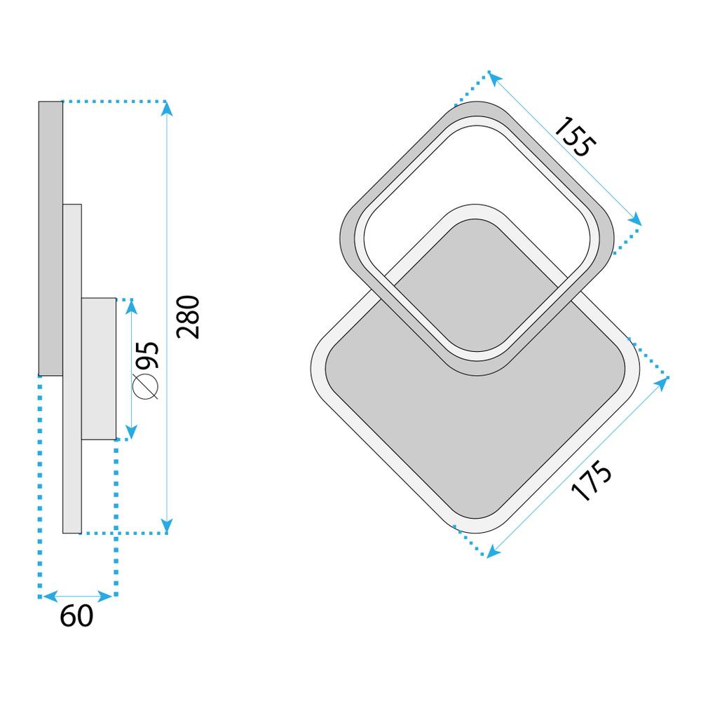 VÄGGAPPLIK LED LHJ080-W VIT