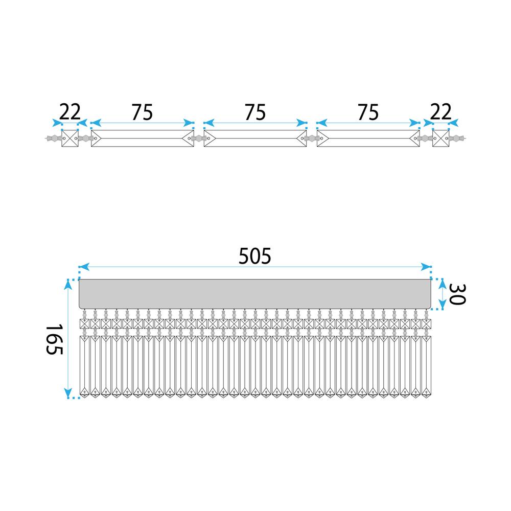 LAMPA KRISTALL PLAFOND APP1728-6C 50 cm GULD