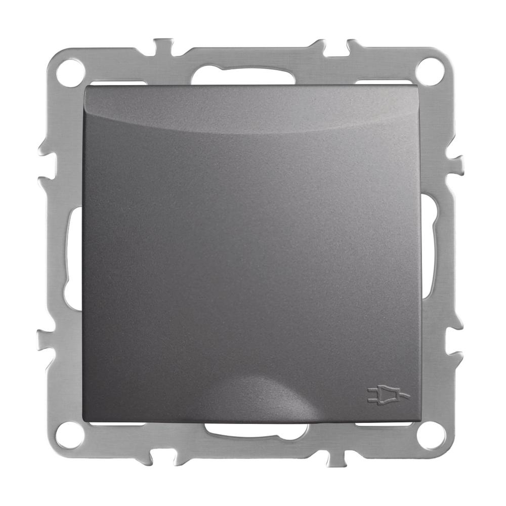 Единичен контакт със заземяване и капаче OSTE JNH005-G Grey