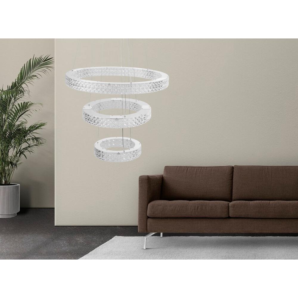 HÄNGLAMPA LED KRISTALL MS008-CP Krom