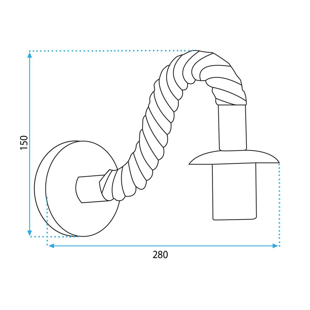 VÄGGLAMPA VÄGGLJUS ARMATUR APP1466-1W