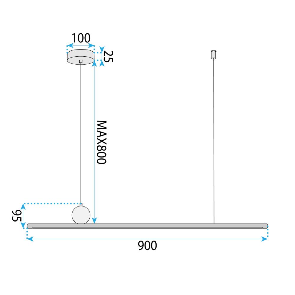 LED-pendellampa APP1778-CP Borstad Guld