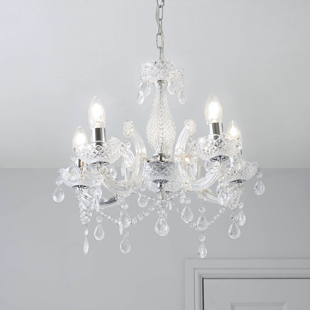 HÄNGANDE TAKLAMPA EBT004-5CP TRANSPARENT
