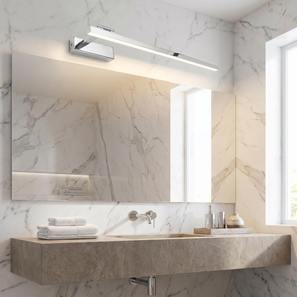 Badrum vägg LED-lampa SWE029-1W 60cm CHROME